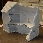 Interior of ruined building for Mordheim, unpainted